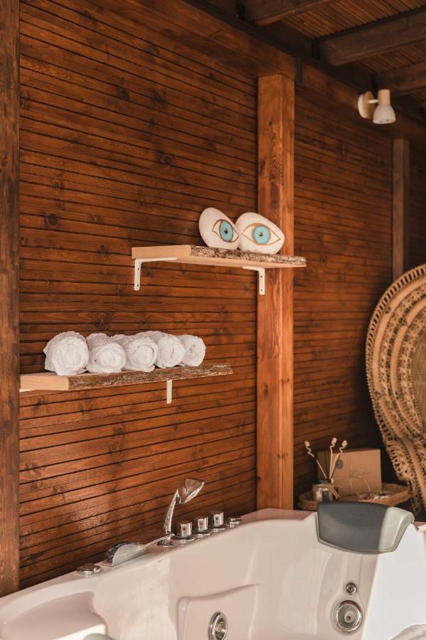 Wood House "Private Spa" Vergia Exteriér fotografie